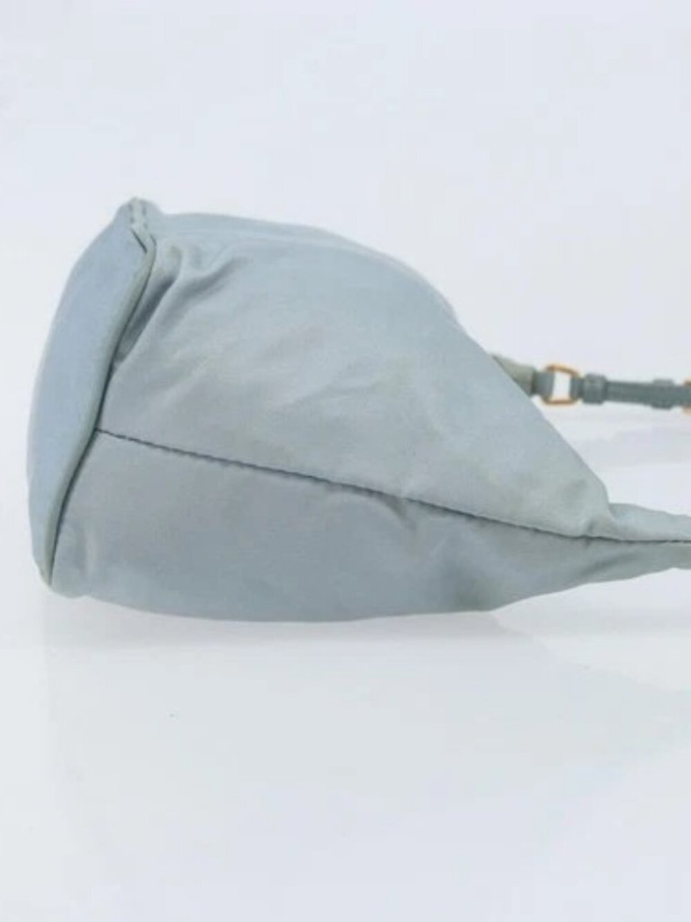 PRADA Chain Shoulder Bag Nylon Light Blue Gold Auth LNZ688V - Picture 3 of 16